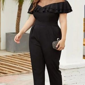 A black sheer romper